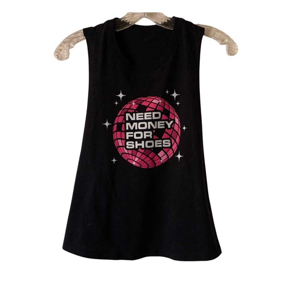 Fascinations Womens Sz L Disco Ball State 48 Arizona Cropped Tank Tee Shirt
